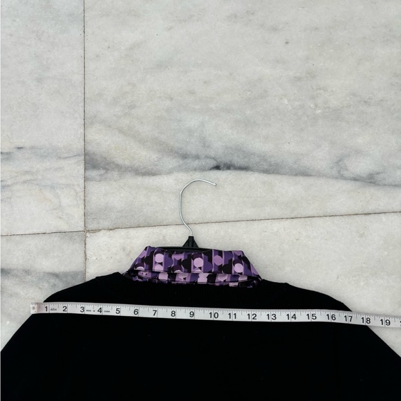 Vintage Style & Co. Collared Sweater Pullover Silk Blend Academia Black Purple L - Picture 11 of 11